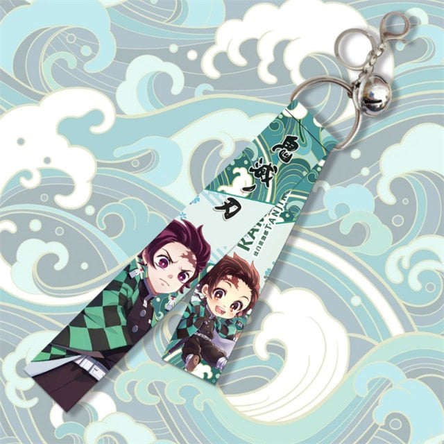 Llaveros con diseño tradicional japonés de Kimetsu no Yaiba