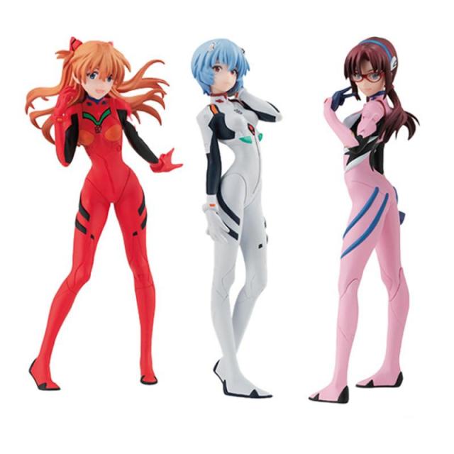 Figuras armables de Rei, Asuka y Mari - Evangelion